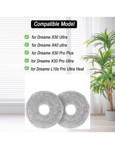 Paquete de 2 almohadillas de microfibra para mopas Dreame Paquete de 2 almohadillas de microfibra para mopas Dreame