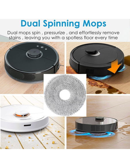 Paquete de 2 almohadillas de microfibra para mopas Dreame Paquete de 2 almohadillas de microfibra para mopas Dreame