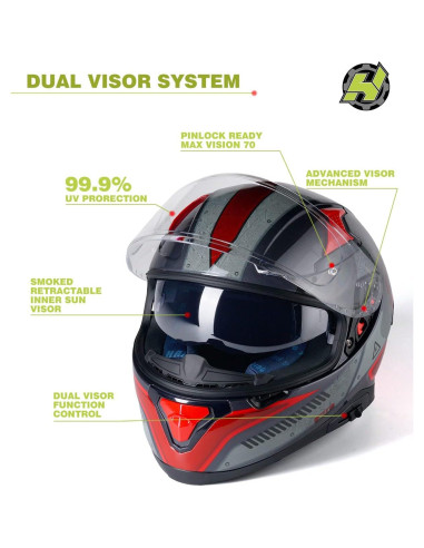 Casco HAX Hax Impulse XL Duro Rojo con Ventilación