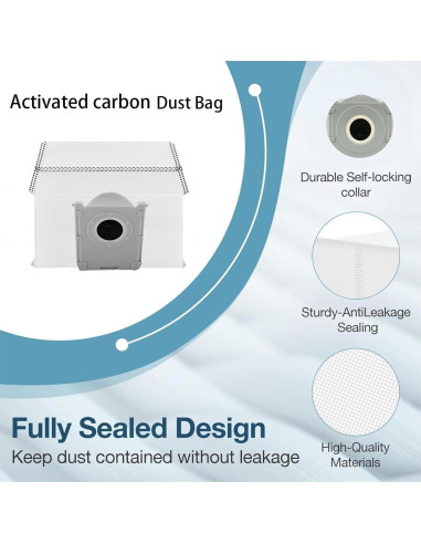 Kit de Reemplazo Jpbaisqic para ECOVACS DEEBOT T50 Max - 6 Bolsas y 6 Almohadillas
