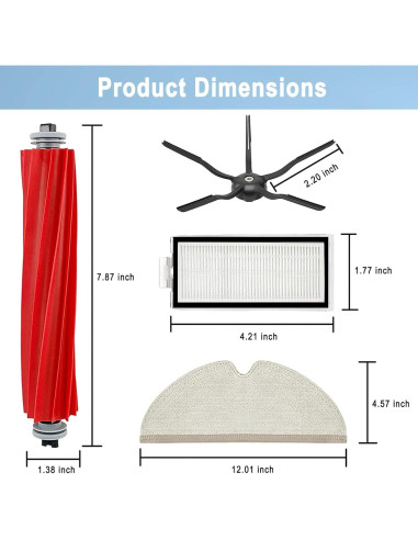 Kit de Accesorios LesinaVac para Aspiradora Robot Xiaomi Q7
