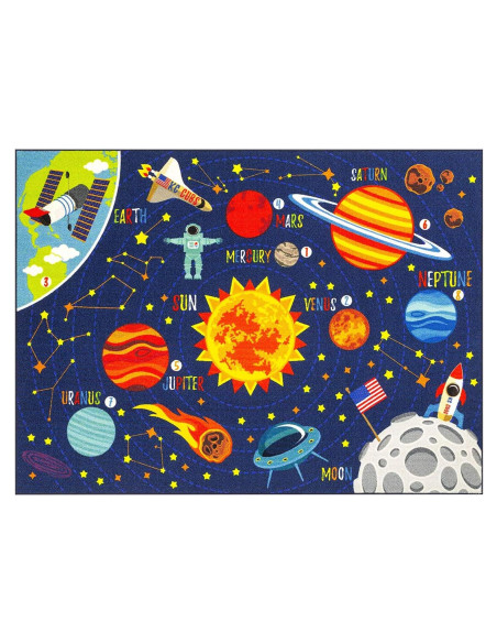 Alfombra Educativa KC Cubs Sistema Solar 1.52x2.13m Multicolor Alfombra Educativa KC Cubs Sistema Solar 1.52x2.13m Multicolor