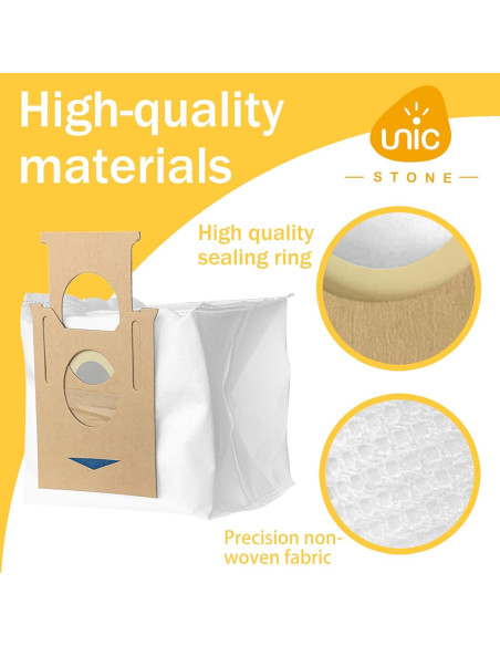 Bolsas de Repuesto Unikstone para Ecovacs T8 y Yeedi 2.5L Bolsas de Repuesto Unikstone para Ecovacs T8 y Yeedi 2.5L