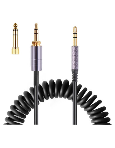 Cable de audio en espiral ASVOQ 2.5 m para auriculares Beats
