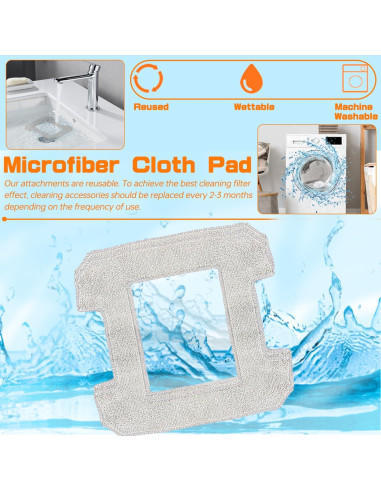 Paquete de 8 Paños de Microfibra para Ecovacs Winbot W1 Pro
