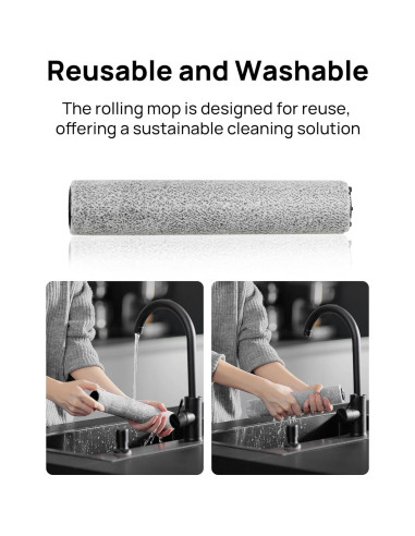 Mop de Rodillo 3i S10 Ultra - Microfibra Lavable para Limpieza