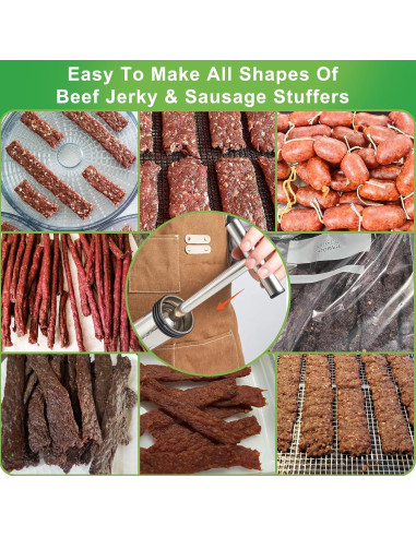 Pistola para Jerky MTOGALT de Acero Inoxidable 2LB 12 Piezas