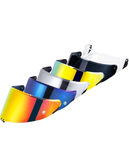Visera de Casco JQF Gear Pista GPRR Plata Cromada Visera de Casco JQF Gear Pista GPRR Plata Cromada