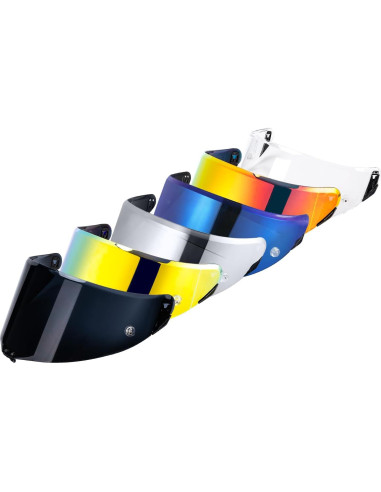 Visera de Casco JQF Gear Pista GPRR Plata Cromada