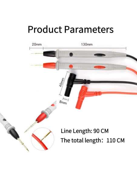 Cables de Prueba Digital ARCHER LIFE HALL 20A 1000V 42 Cobre Cables de Prueba Digital ARCHER LIFE HALL 20A 1000V 42 Cobre