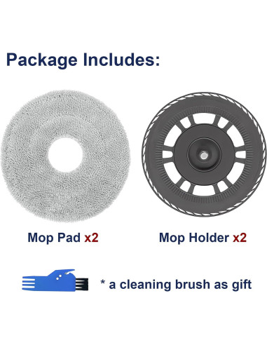 Mopas de Reemplazo con Soporte MsDaos para Dreame L10S Pro