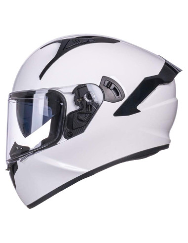 Casco integral VCOROS X9 blanco brillante M con visera solar