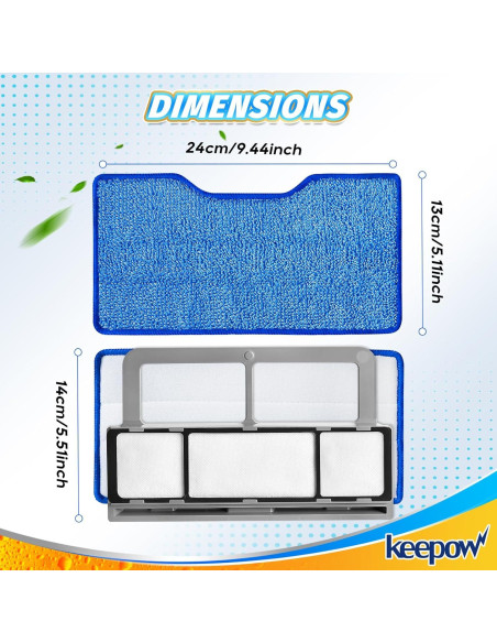 Almohadillas de Mopa Reutilizables KEEPOW para Shark VACMOP Almohadillas de Mopa Reutilizables KEEPOW para Shark VACMOP