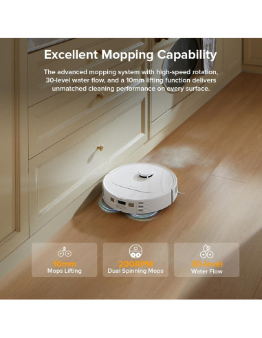 Robot Aspirador y Mopa Roborock QV 35A 8000Pa con Estación de Carga