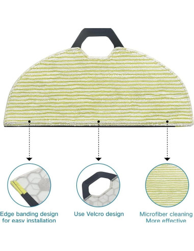 Paquete de 2 Mopas de Microfibra Lavables para Aspiradora Shark