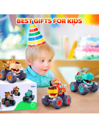 Coches de Juguete Monstruo OCATO para Niños 1-3 Años