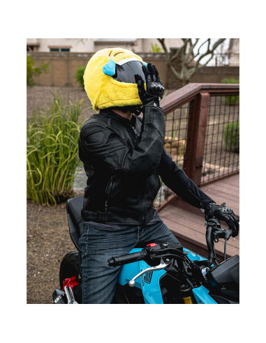 Cubierta de Casco de Moto Carbon Moto Gear Emoji Riendo