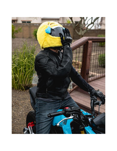 Cubierta de Casco de Moto Carbon Moto Gear Emoji Riendo Cubierta de Casco de Moto Carbon Moto Gear Emoji Riendo