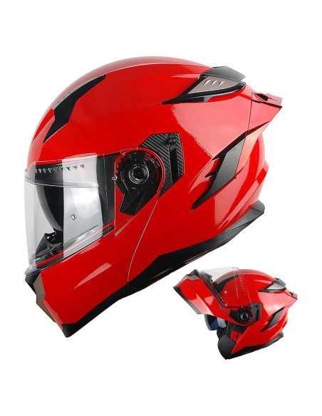 Casco Modular 1Storm HJA119 para Motocicleta Rojo Brillante Casco Modular 1Storm HJA119 para Motocicleta Rojo Brillante