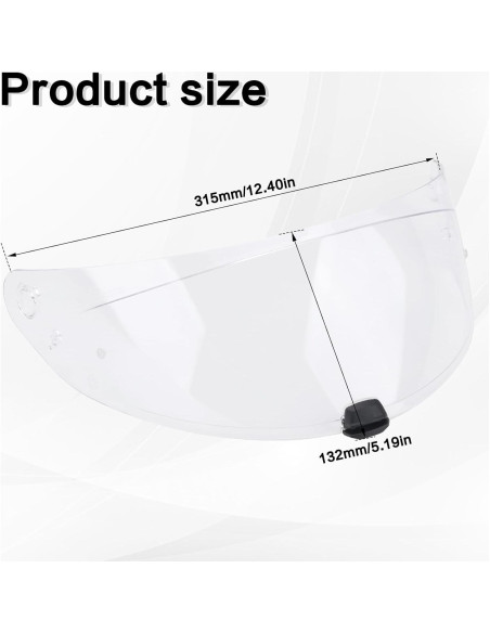 Visera HJ-31 RIDLOG para Casco HJC i10 i70 Transparente Visera HJ-31 RIDLOG para Casco HJC i10 i70 Transparente