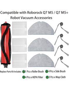 Accesorios de Repuesto YERXPAFT para Roborock Q7 M5/M5+ 2