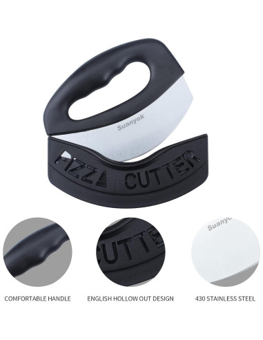 Cortador de Pizza Suanyok de Acero Inoxidable con Funda