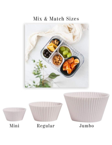 Tazones de Hornear de Silicona Jumbo La Cocina de Silicona - 12 Piezas
