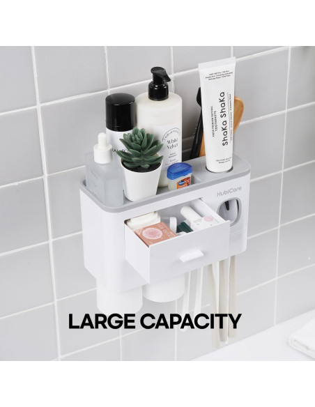 Soporte para Cepillos de Dientes HuBDIC con Dispensador Automático Soporte para Cepillos de Dientes HuBDIC con Dispensador Automático