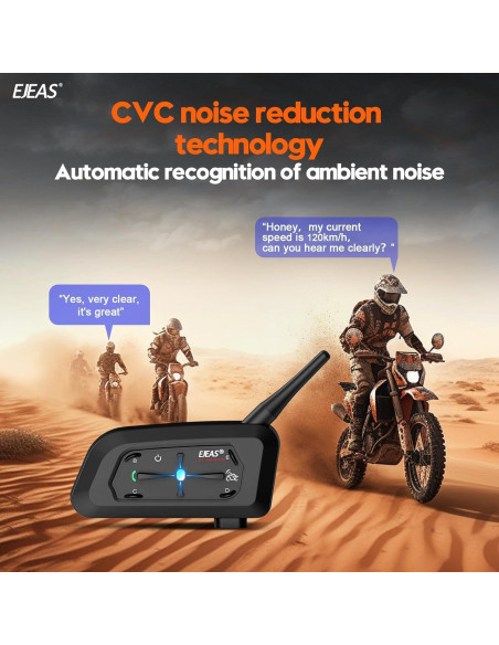 Intercomunicador Bluetooth EJEAS V7 para Motocicleta 1200m Intercomunicador Bluetooth EJEAS V7 para Motocicleta 1200m