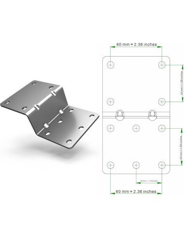 Soporte de Montaje en Poste IMBESEL para Antenas Exteriores 40 cm