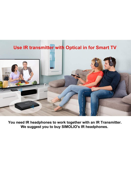 Transmisor IR Doble Canal SIMOLIO con Auriculares Inalámbricos Transmisor IR Doble Canal SIMOLIO con Auriculares Inalámbricos