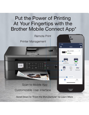 Impresora Brother MFC-J10 3-en-1 Inalámbrica Color 9.5 ppm
