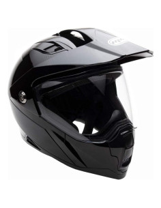 Casco MMG Tormenta Off Road Doble Deporte XL Negro Brillante