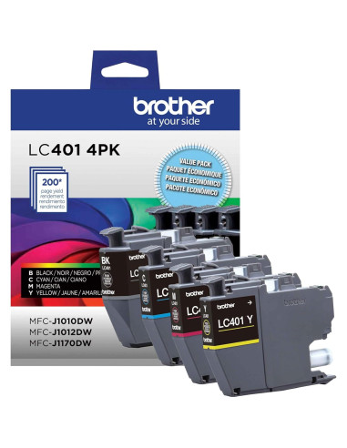 Cartuchos de tinta Brother LC4014PKS - Negro, Cian, Magenta, Amarillo