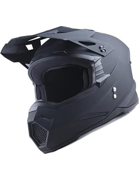 Casco de Motocross 1Storm HF801 Negro Mate + Gafas + Guantes Casco de Motocross 1Storm HF801 Negro Mate + Gafas + Guantes