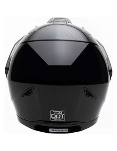 Casco MMG Tormenta Off Road Doble Deporte XL Negro Brillante