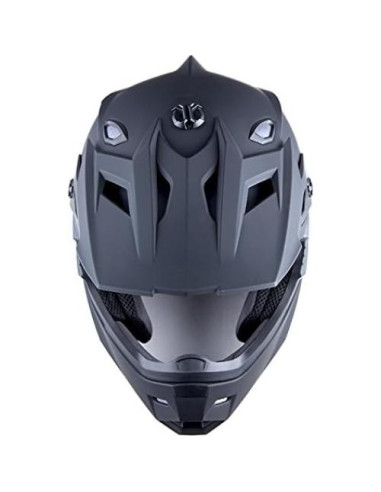 Casco de Motocross 1Storm HF801 Negro Mate + Gafas + Guantes