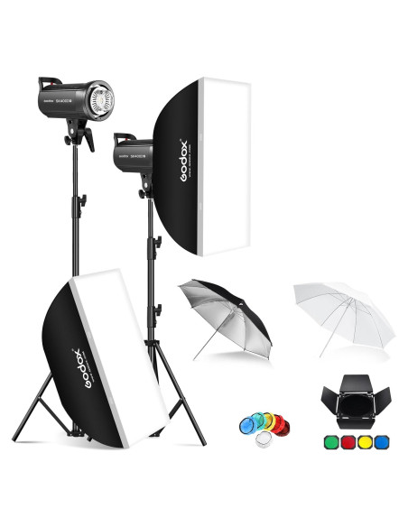 Kit de Flash Estroboscópico Godox SK400IIV 400W 2Pack Kit de Flash Estroboscópico Godox SK400IIV 400W 2Pack