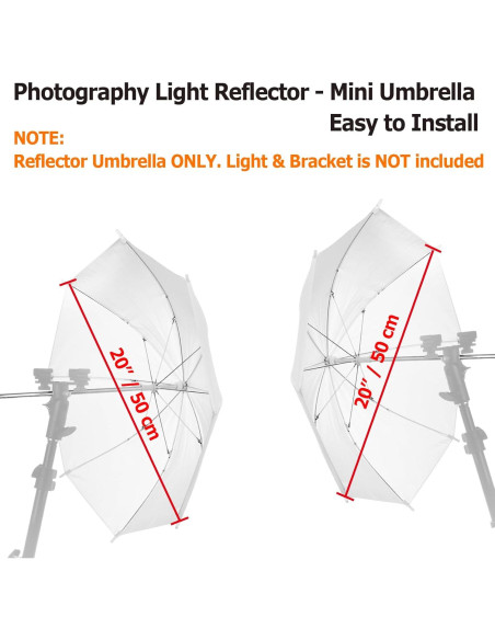 Paraguas Reflector de Luz Suave Cosmos 50cm 2 Pack Paraguas Reflector de Luz Suave Cosmos 50cm 2 Pack