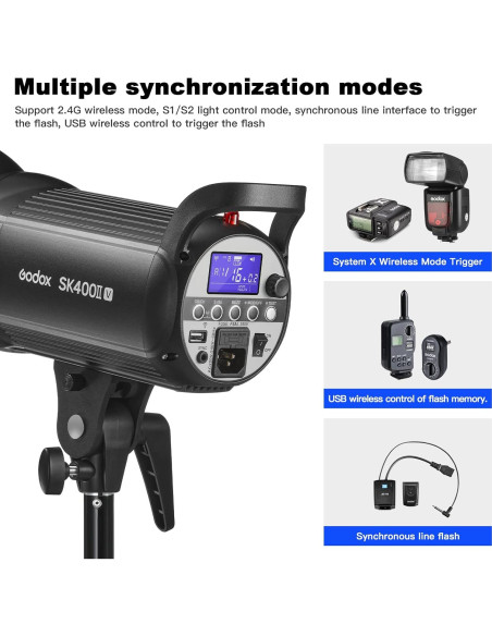Kit de Flash Estroboscópico Godox SK400IIV 400W 2Pack Kit de Flash Estroboscópico Godox SK400IIV 400W 2Pack