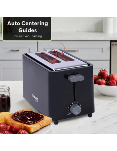Tostadora 2 Rebanadas Courant Tacto Frío 750W Negro