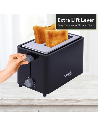 Tostadora 2 Rebanadas Courant Tacto Frío 750W Negro