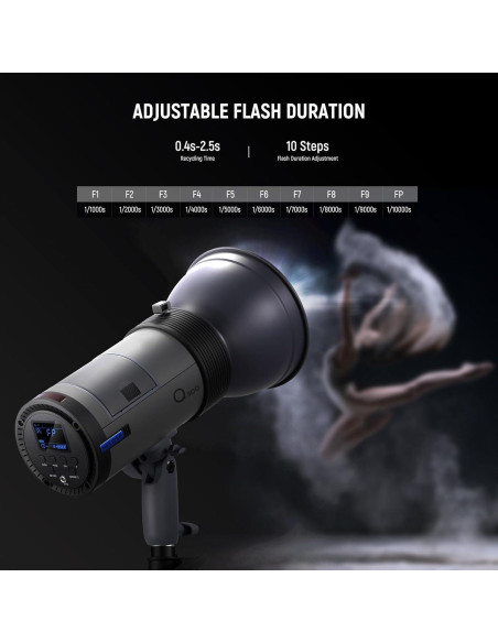 Flash Estudio NEEWER Q300 300Ws Inalámbrico 7800mAh Flash Estudio NEEWER Q300 300Ws Inalámbrico 7800mAh