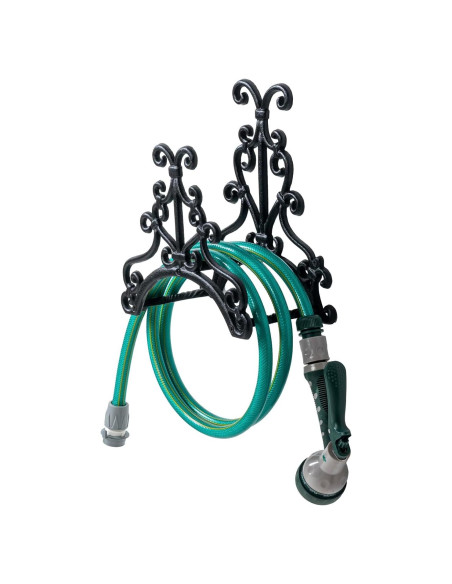 Soporte de Manguera de Jardín MyGift Montado en Pared Hierro Fundido Soporte de Manguera de Jardín MyGift Montado en Pared Hierro Fundido