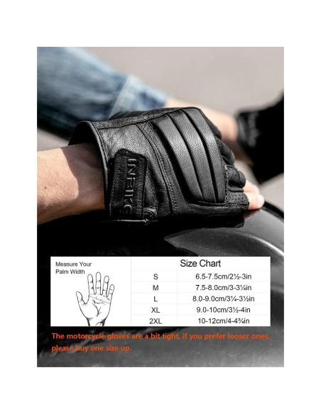 Guantes de Moto INBIKE de Piel Cabra Sin Dedos Negros Guantes de Moto INBIKE de Piel Cabra Sin Dedos Negros