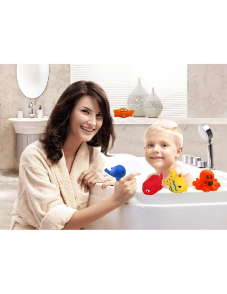 Juguetes de baño UMBWORLD 15 Piezas Animales Marinos Juguetes de baño UMBWORLD 15 Piezas Animales Marinos