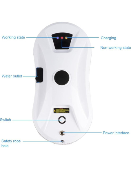 Robot Limpiador de Ventanas Kefidek 5600PA Automático Plata Robot Limpiador de Ventanas Kefidek 5600PA Automático Plata