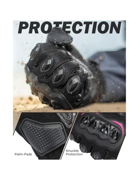 Guantes de Motocicleta KEMIMOTO XL Rosa Transpirables Guantes de Motocicleta KEMIMOTO XL Rosa Transpirables
