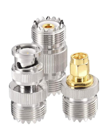 Cable Coaxial RG58 1m Superbat con Adaptadores UHF/SMA/BNC Cable Coaxial RG58 1m Superbat con Adaptadores UHF/SMA/BNC
