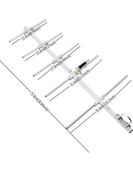 Antena Yagi UHF 9dBi HYS para Estaciones Base 400-470MHz Antena Yagi UHF 9dBi HYS para Estaciones Base 400-470MHz